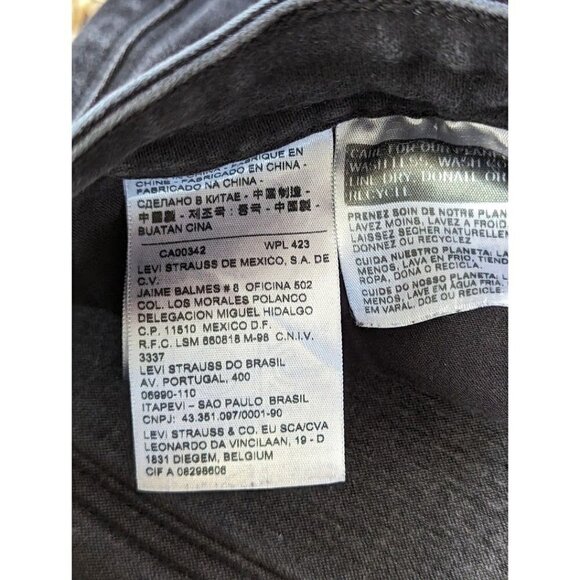 Levi's Womens denim jeans Stretch Mid Rise Black Wash stretch Size 12 - Picture 4 of 5